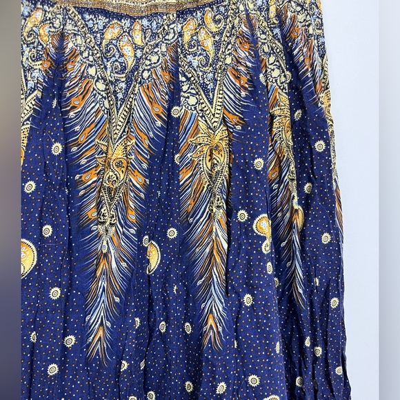 Vintage Bohemian Paisley Print Maxi Skirt Sz S - Picture 6 of 12